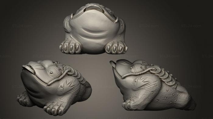 Animal figurines (Dragon Crapaud, STKJ_0251) 3D models for cnc